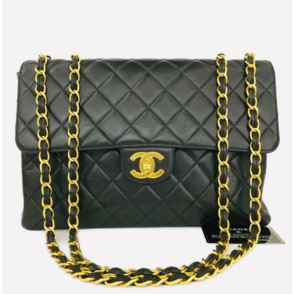 Chanel Jumbo 11.8” ❤️Lambskin❤️A Dream Bag❤️amazing 9/10 cond !! Box Duster Card - Picture 11 of 16
